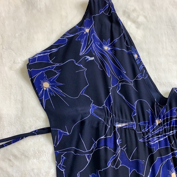 CLUB MONACO Blue Silk Maxi Dress, Size 2 - Picture 11 of 15